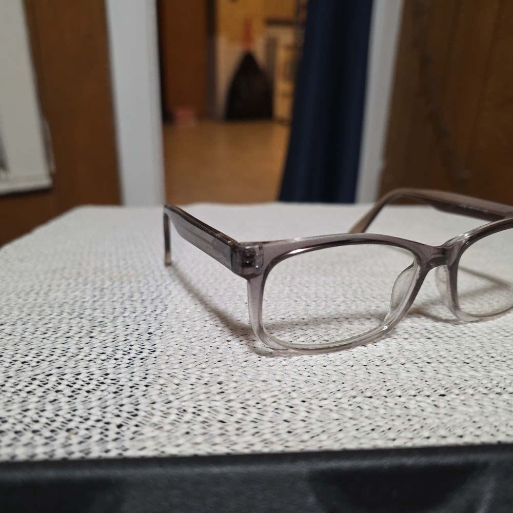 SOLD!!! Smokey Gray Ombre Clear Frame Glasses (Rx Can Be Swapped)